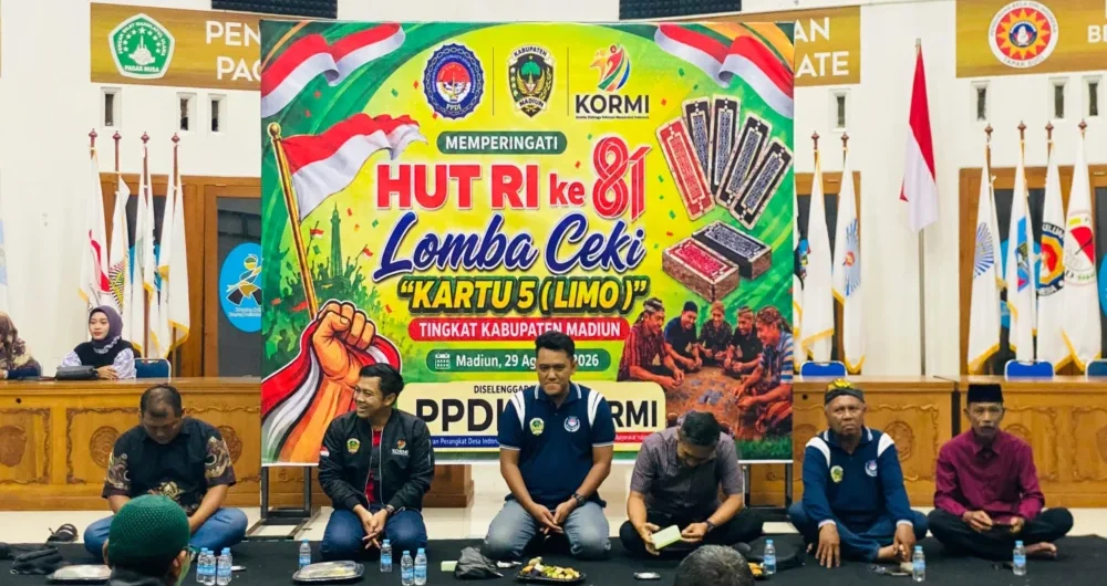 Semarak HUT RI ke-81, PPDI dan KORMI Madiun Gelar Lomba Ceki Kertu Limo